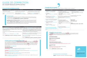 Guide de correction