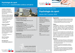 Psychologie du sport - Formation Continue UNIL-EPFL