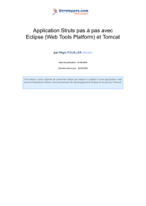 Application Struts pas à pas avec Eclipse (Web Tools Platform) et