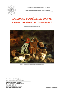 Dante et l`Humanisme - Association ALDERAN