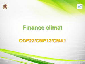 Finance climat - COP22/CMP12/CMA1