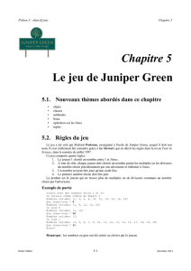 Chapitre 5 Le jeu de Juniper Green