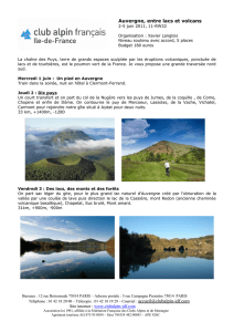 Auvergne, entre lacs et volcans - Club Alpin Ile-de