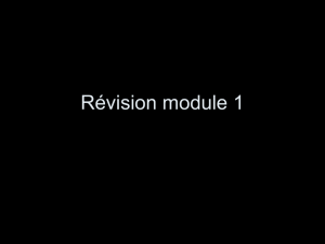Révision module 1