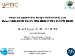Modes de variabilité en Europe-Méditerranée dans LMDZ