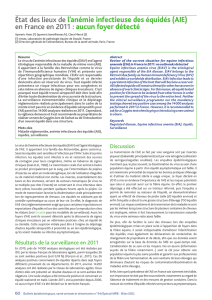(AIE) en France en 2011 - Bulletin épidémiologique