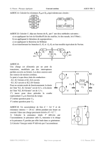 A12CC-1- Calculer les résistance RAB et RCD équivalentesaux