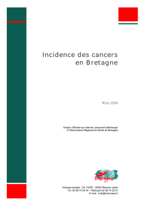 Incidence des cancers en Bretagne