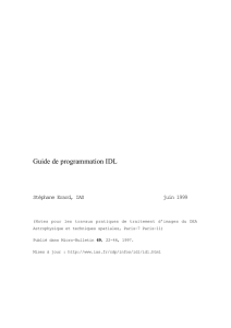 Programmation IDL