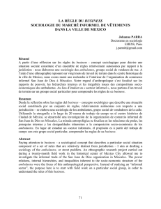 la règle du business sociologie du marché informel de