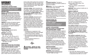 operating instructions model: st6401 screwdriver voltage continuity