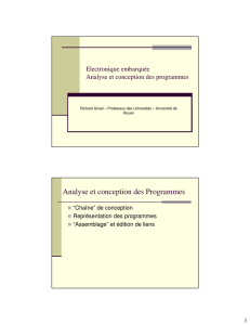 Analyse et conception des Programmes