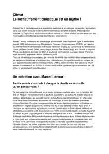 Climat Le réchauffement climatique est un mythe ! Un entretien avec