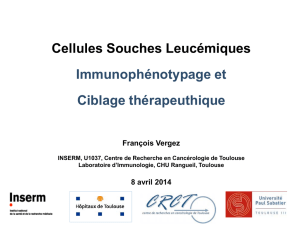 Cellules Souches Leucémiques Immunophénotypage et Ciblage