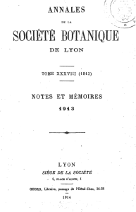 societé botanique - Société linnéenne de Lyon