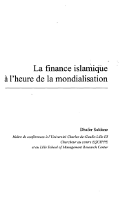 La finance islamique &agrave; l`heure de la mondialisation