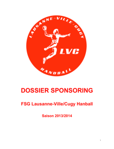LVC_Dossier Sponsoring 12-13 - Lausanne Ville