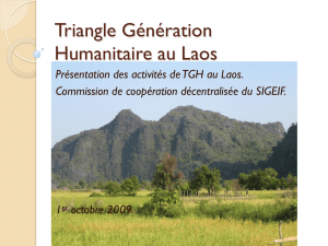 Triangle Génération Humanitaire au Laos