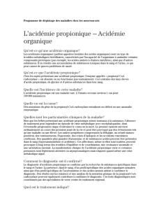 Propionic Acidemia (PA)
