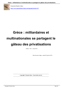 Grèce : milliardaires et multinationales se partagent
