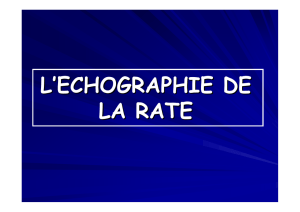 L`ECHOGRAPHIE DE LA RATE