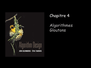 Chapitre 4 Algorithmes Gloutons