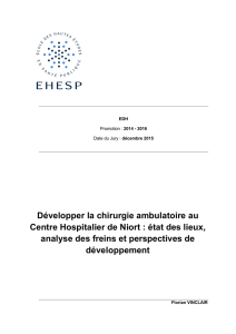 Développer la chirurgie ambulatoire au Centre Hospitalier de Niort
