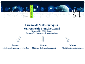 mathématiques - Laboratoire de Mathématiques de Besançon