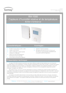 RH-1000 Capteurs d`humidité relative et de température