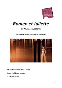 Shakespeare, Roméo et Juliette, mise en scène David Bobée