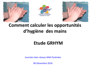 Identification des opportunités d`hygiène des mains (GRHYM)