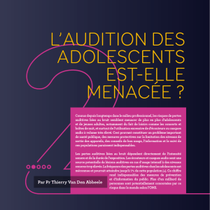 L`AUDITION DES ADOLESCENTS EST