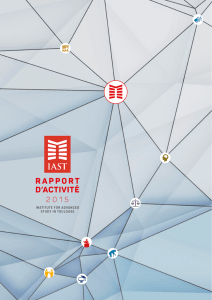 rapport d`activité - Institute for Advanced Study in Toulouse