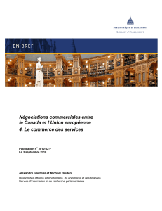 Négociations commerciales entre le Canada et l`Union européenne
