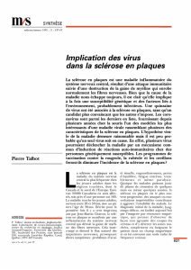 Implication des virus dans la sclérose en plaques - iPubli