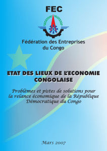 etat des lieux de l`economie congolaise