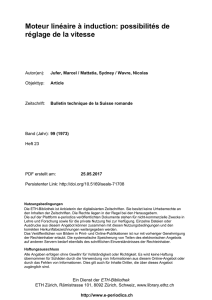 Moteur linéaire à induction: possibilités de réglage de la vitesse