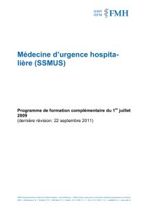 Médecine d`urgence hospita- lière (SSMUS)