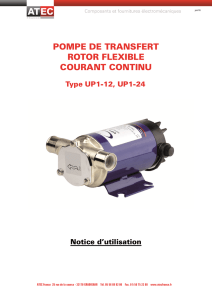 pompe de transfert rotor flexible courant continu