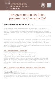 Programmation des films présentés au Cinéma la Clef