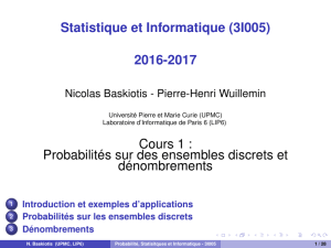 Statistique et Informatique (3I005) 2016-2017