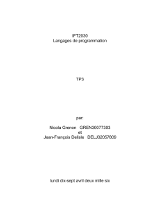 IFT2030 Langages de programmation TP3 par: Nicola
