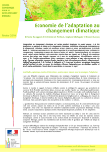 Économie de l`adaptation au changement climatique