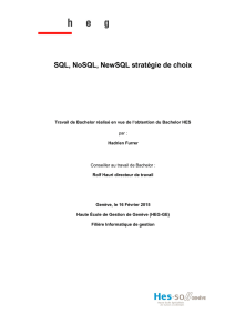 SQL, NoSQL, NewSQL stratégie de choix