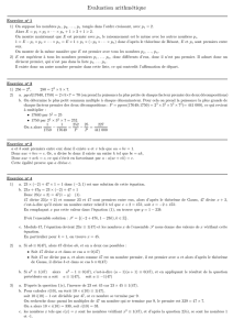 Equations et nb premiers - Corrigé