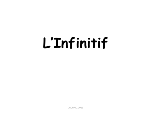 L`Infinitif