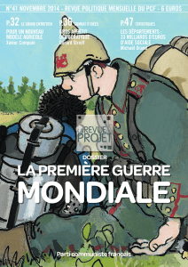 LA PreMiÈre GUerre MoNdiALe - La Revue du Projet