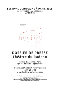 DP11 Théâtre du Radeau - Festival d`Automne à Paris