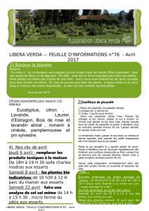 LIBERA VERDA -– FEUILLE D`INFORMATIONS n°76