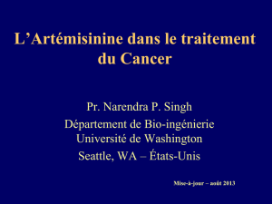 L`Artémisinine dans le traitement du Cancer